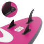 Detailansicht des rosa ECD Germany Stand Up Paddle Boards mit drei Finnen.