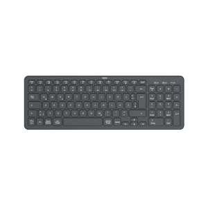 Kabellose Hama Multi-Device Tastatur WK-300, QWERTZ Layout, schwarz. Ideal für PC, Laptop, Tablet oder Smartphone.