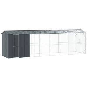 vidaXL Vogelkäfig Anthrazit 860 x 208 x 247 cm Verzinkter Stahl 3325155