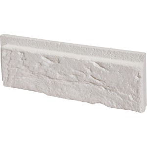Stegu Verblender Parma Weiß, Gips-Riemchen in Backsteinoptik mit Fuge für Innenräume.