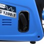 Detailaufnahme: Blauer Güde Inverter Stromerzeuger ISG 1200-1 Benzin mit Bedienelementen.