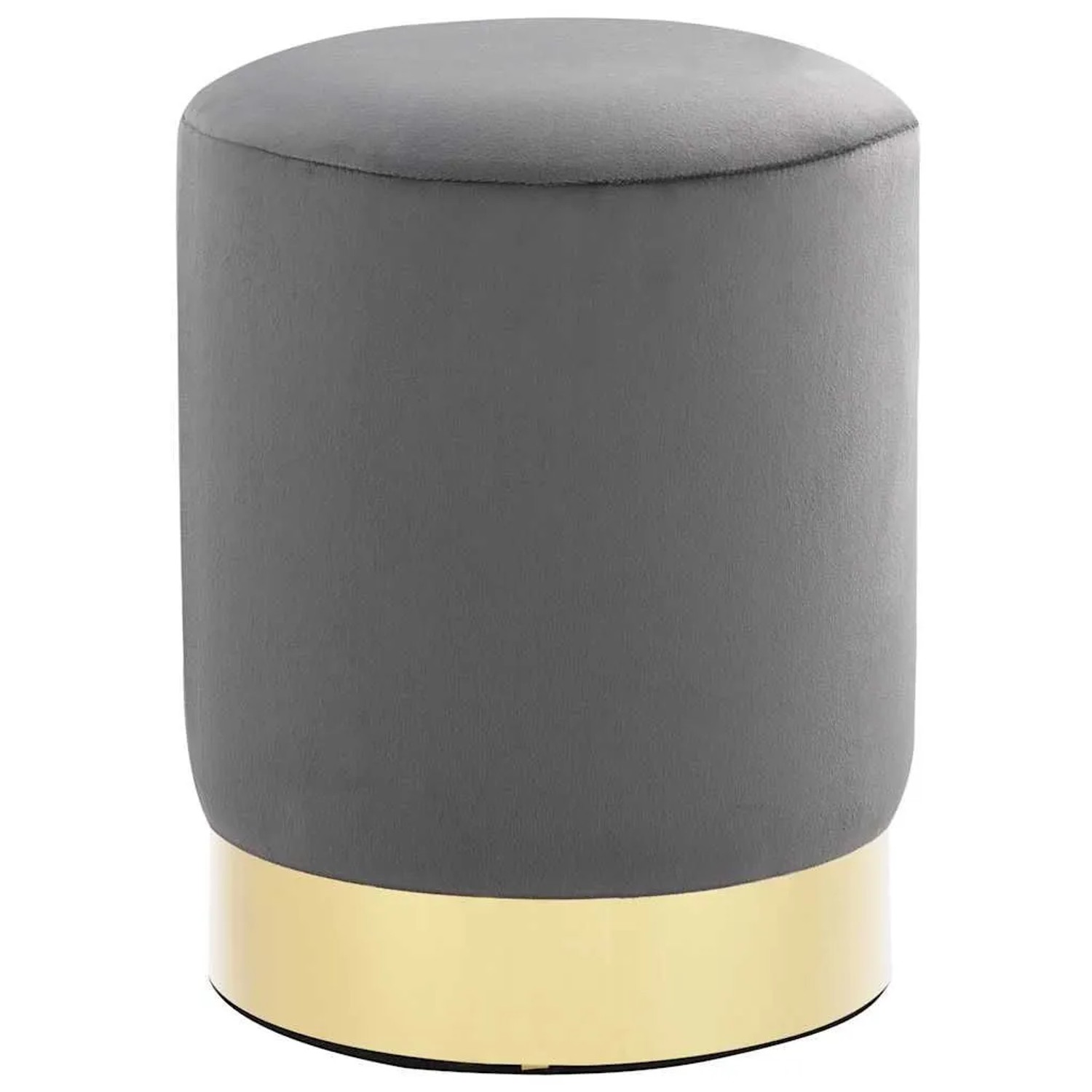 vidaXL Hocker Dunkelgrau und Golden Samt 28 x 36 cm 249835