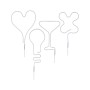 Paulmann Neon Colorflex LED-Streifen Set mit Herz, Glühbirne, Cocktailglas und Kleeblatt Form.