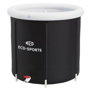 ECD Germany Eisbad, Ø80cm, 350L, schwarz-weiß. Mobile Kältetherapie für Zuhause und unterwegs.
