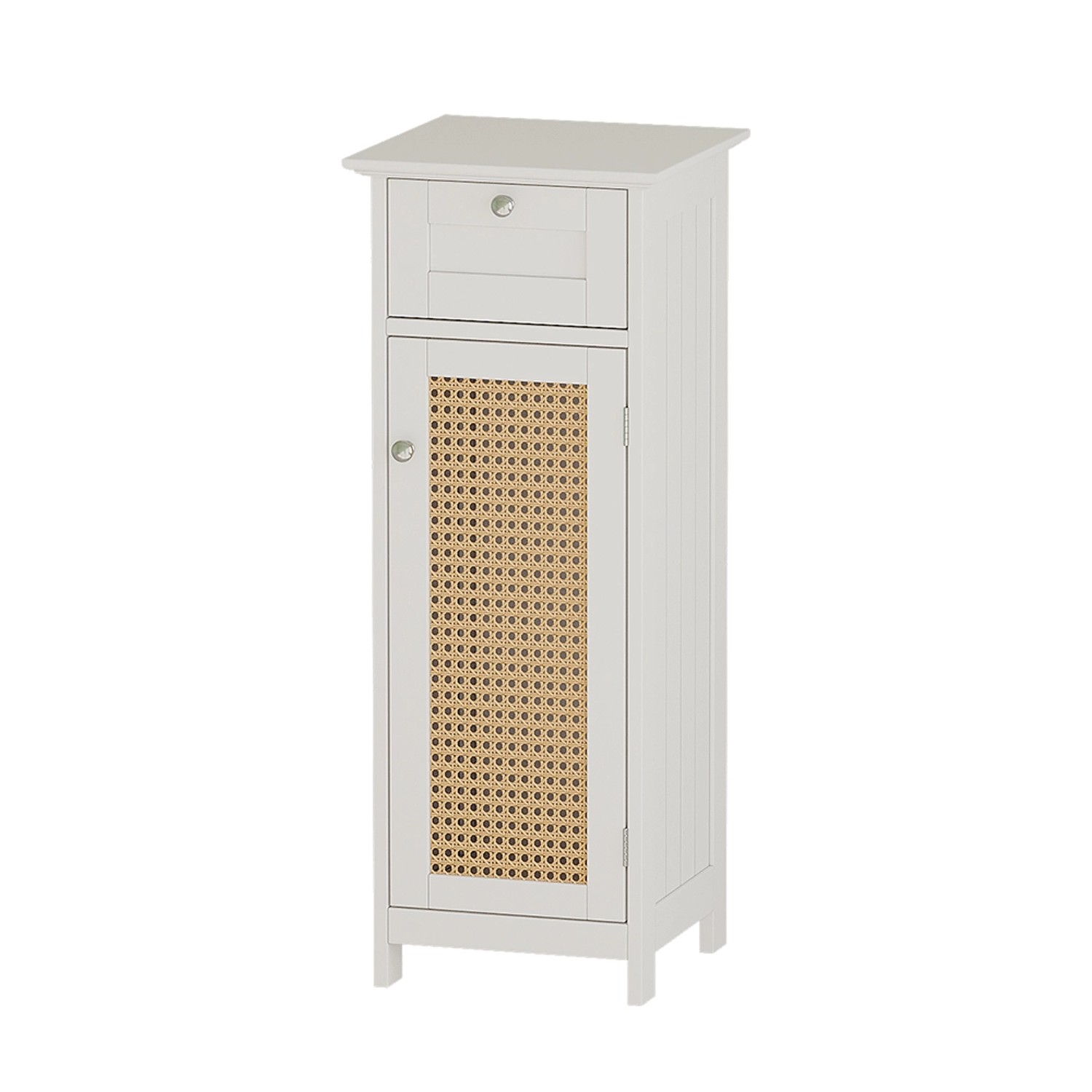 Vicco Midischrank Rosario Weiß 32 x 87 cm mit Tür und Schublade