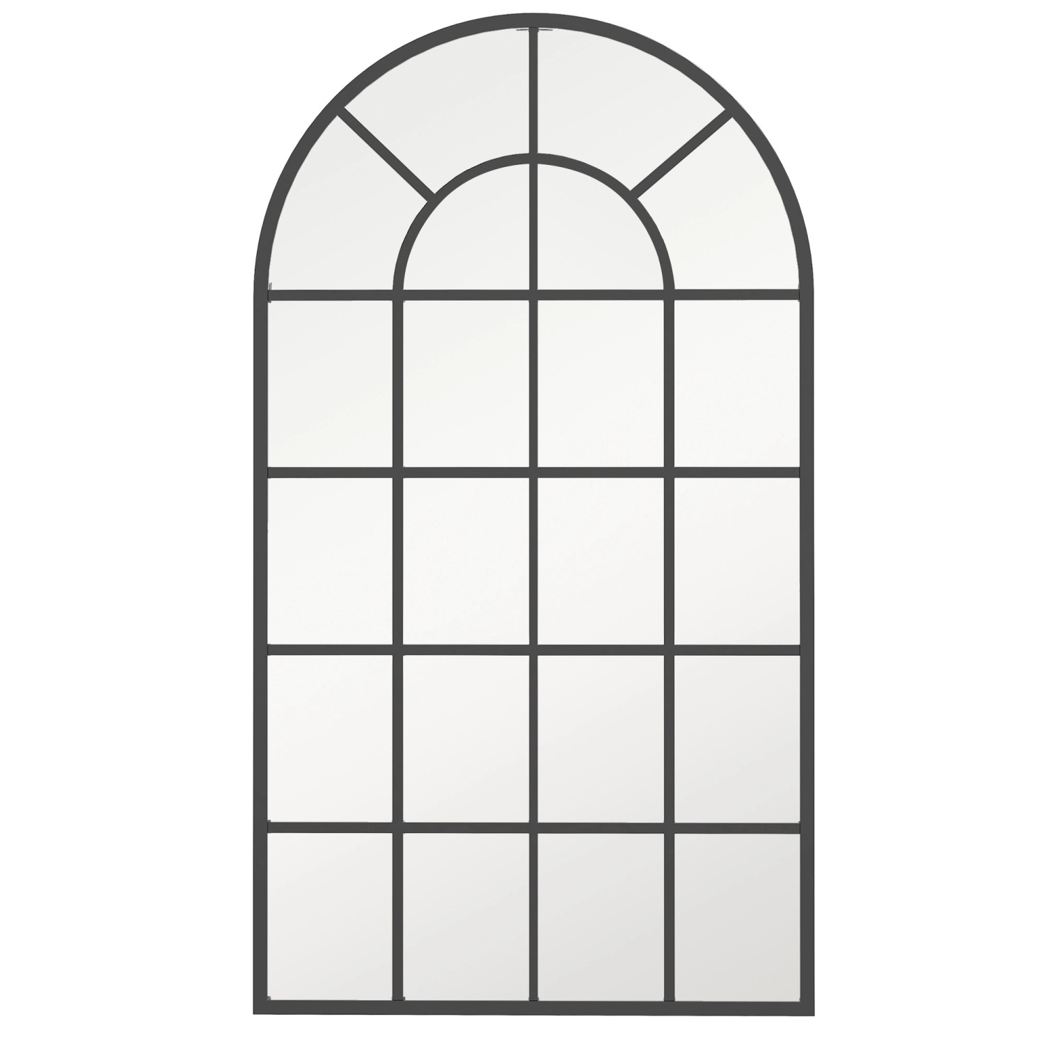 HOMCOM Wandspiegel Garderobenspiegel 110 x 65cm mit Metallrahmen Schwarz günstig online kaufen
