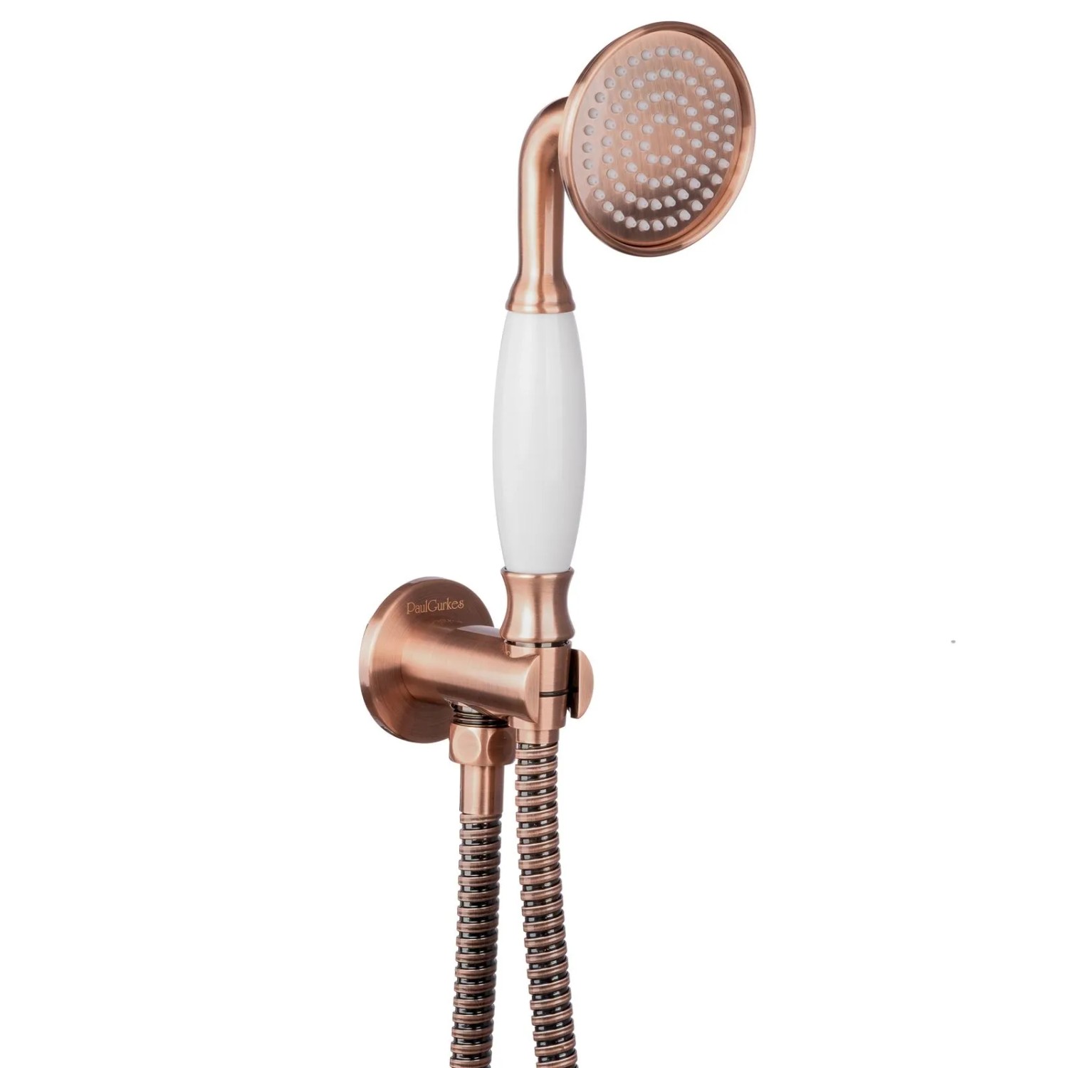 PaulGurkes Handbrausen Set Rote Bronze Brausegarnitur Kupfer