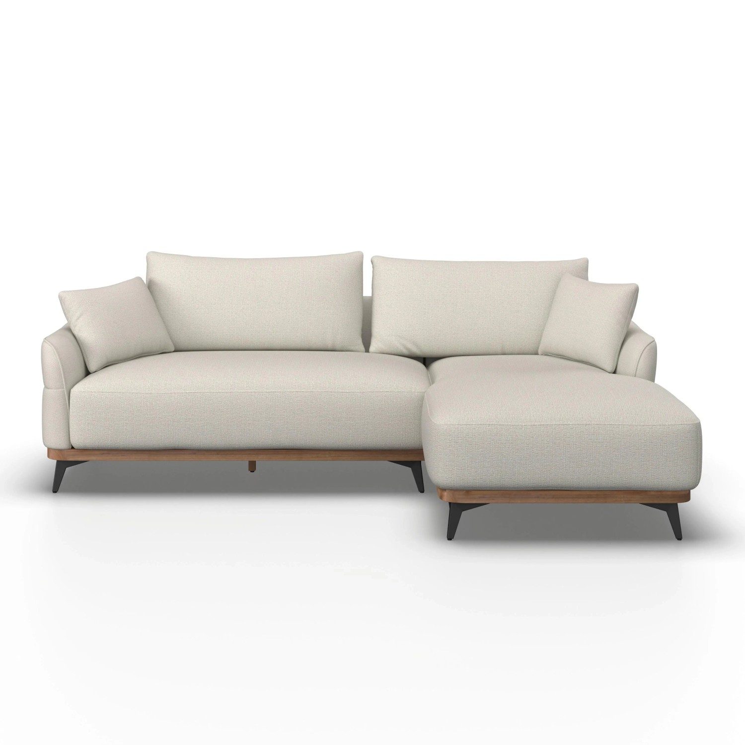 Bessagi Home Wohnlandschaft Melia Creme Chenille