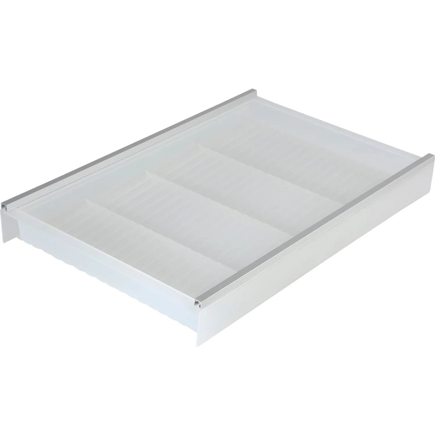 Ninka Cuisio Gewürzeinsatz für Schubladen Gewürz Organizer 311mm Kunststoff Weiß Transulzent