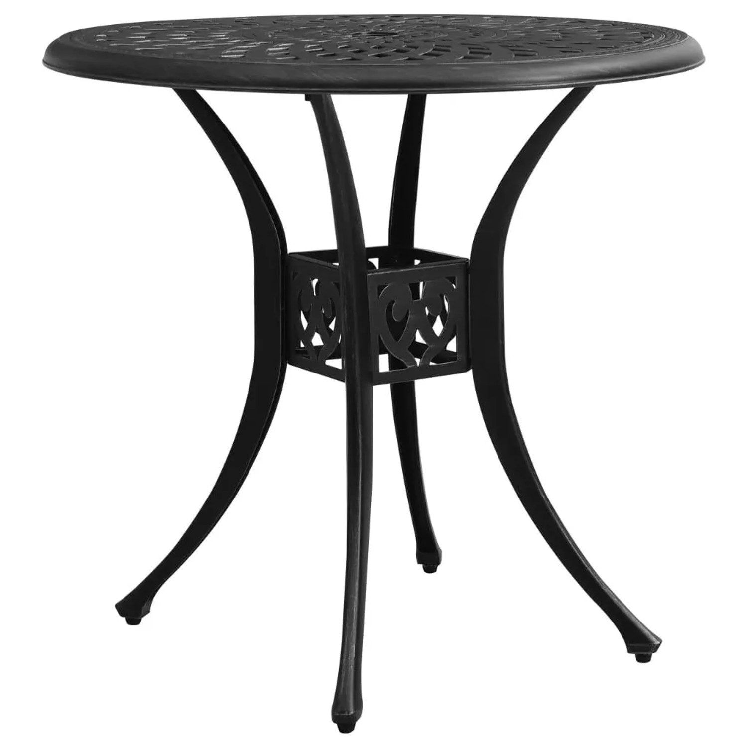 Furnicato Gartentisch Schwarz 78x78x72 Cm Aluminiumguss
