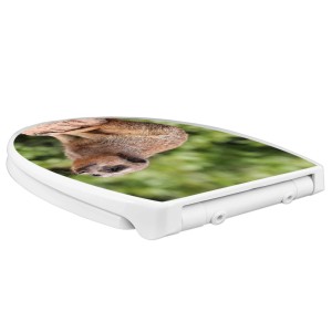 Banjado WC-Sitz mit Erdmännchen-Motiv. Klodeckel mit Absenkautomatik und integriertem Kindersitz.