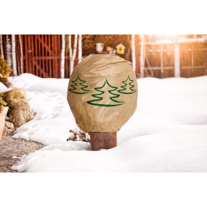 Windhager Winter-Deko-Vlieshaube Protect Tannenbaum, 1,1x1,1m, zum Schutz von Pflanzen vor Frost und Schnee.