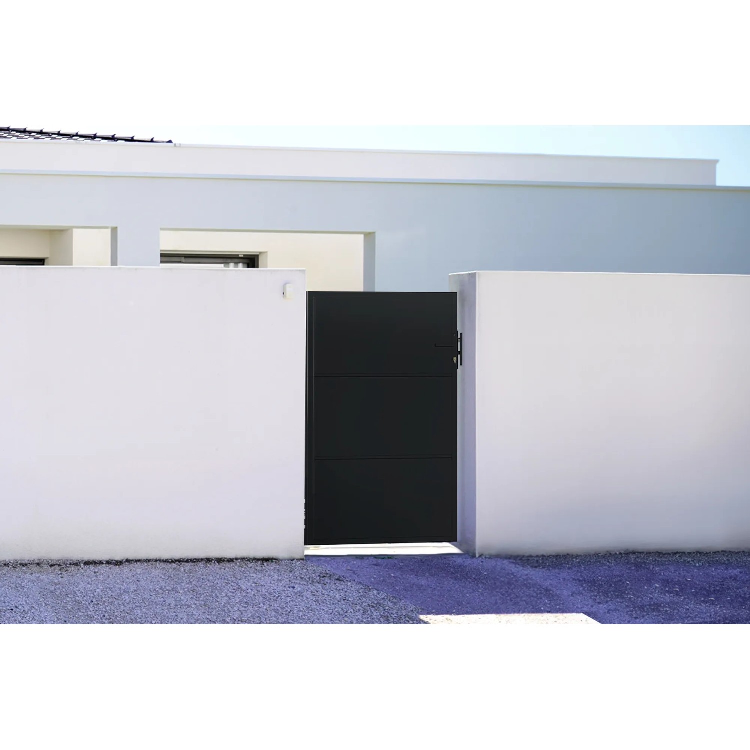 Casanoov Stahltor 1M Nali H 160Cm Mattschwarz & 2 Dario Stahlpfosten günstig online kaufen