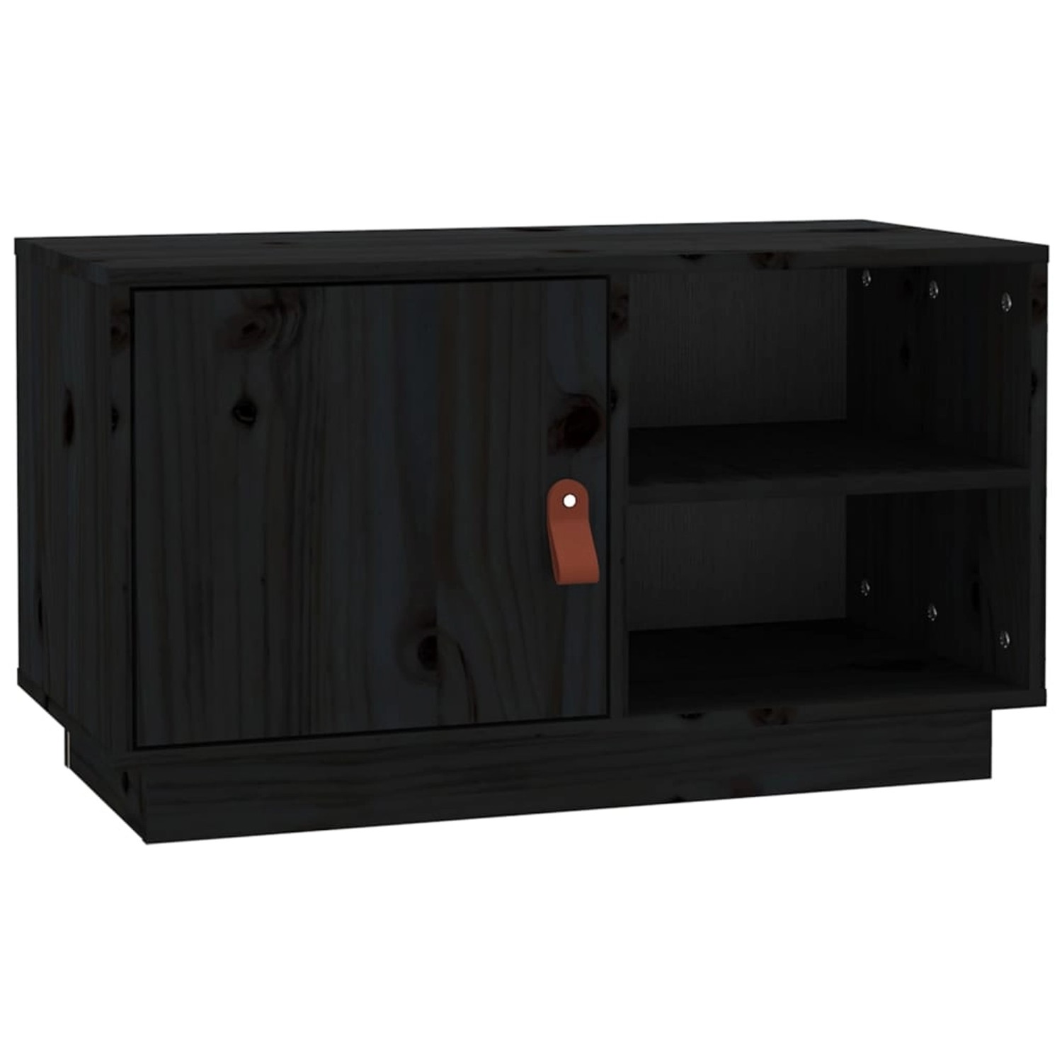 VidaXL TV-Schrank Schwarz 70x34x40 cm Massivholz Kiefür günstig online kaufen
