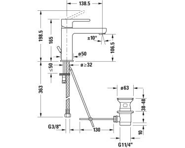 Duravit Einhebelmischer-Waschbeckenarmatur B.2 M-Size Chrom kaufen bei OBI | Armaturen