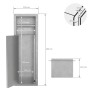 LuxeBath Unterputz WC-Schrankmodul aus Edelstahl, silber, mit Toilettenpapierhalter und offenem Staufach.