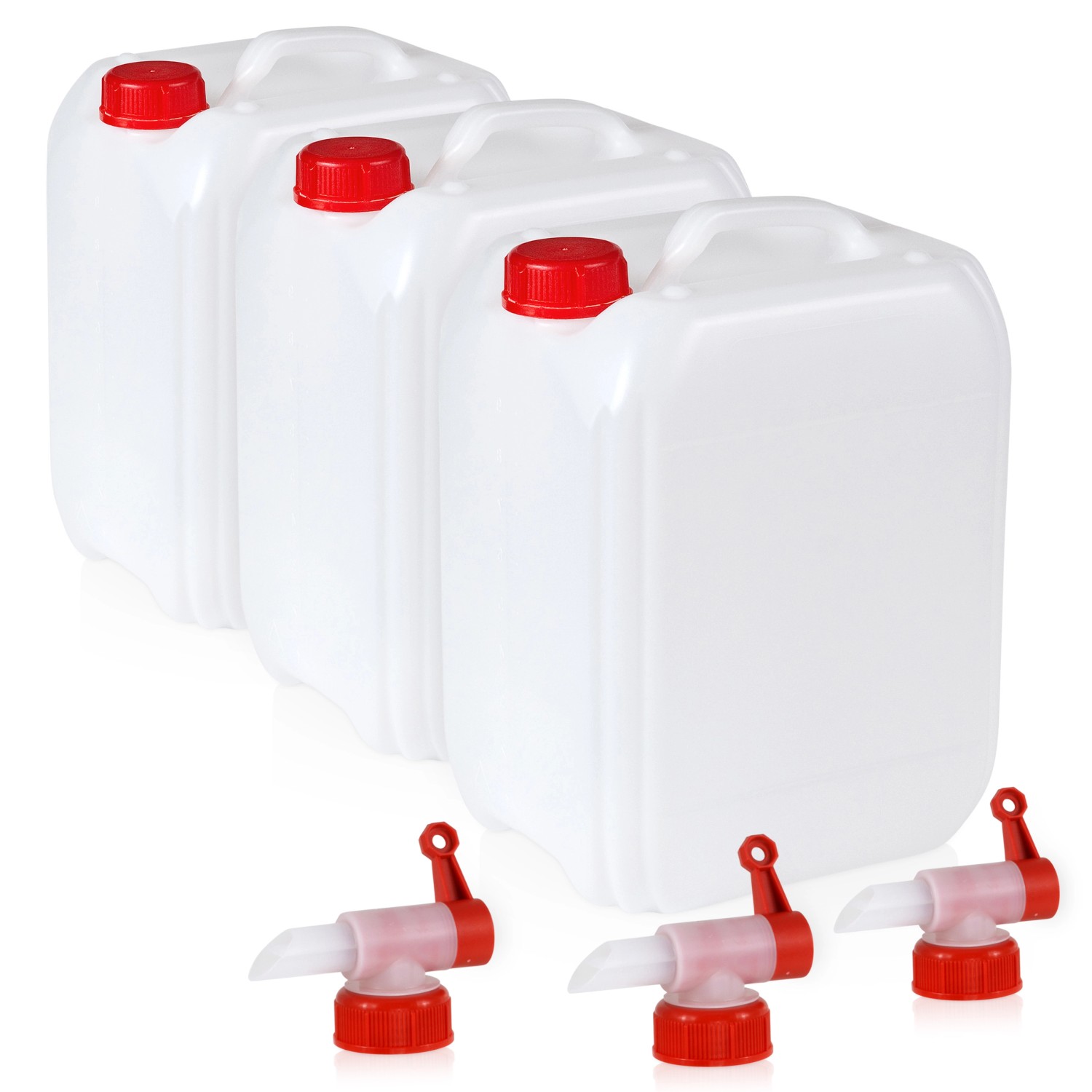 Höfer Chemie Kunststoff Kanister-Set für Camping & Freizeit 3 x 10l