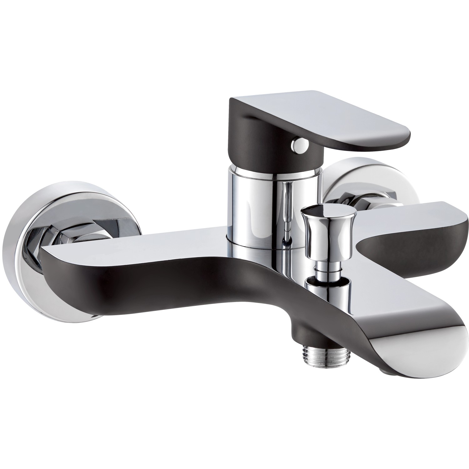 baliv Wannenarmatur WA-5071 Schwarz-Chrom