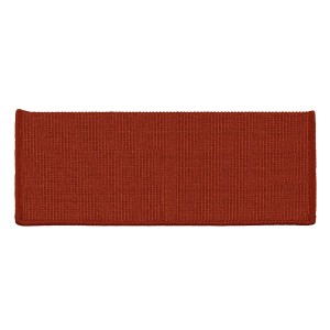 Rechteckige, selbstklebende Karat Stufenmatte aus Sisal in Rot, 23,5x65 cm.