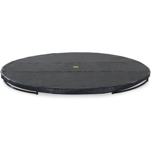 Schwarze EXIT Premium Trampolin Abdeckplane Ø427cm zum Schutz vor Witterung und Schmutz.