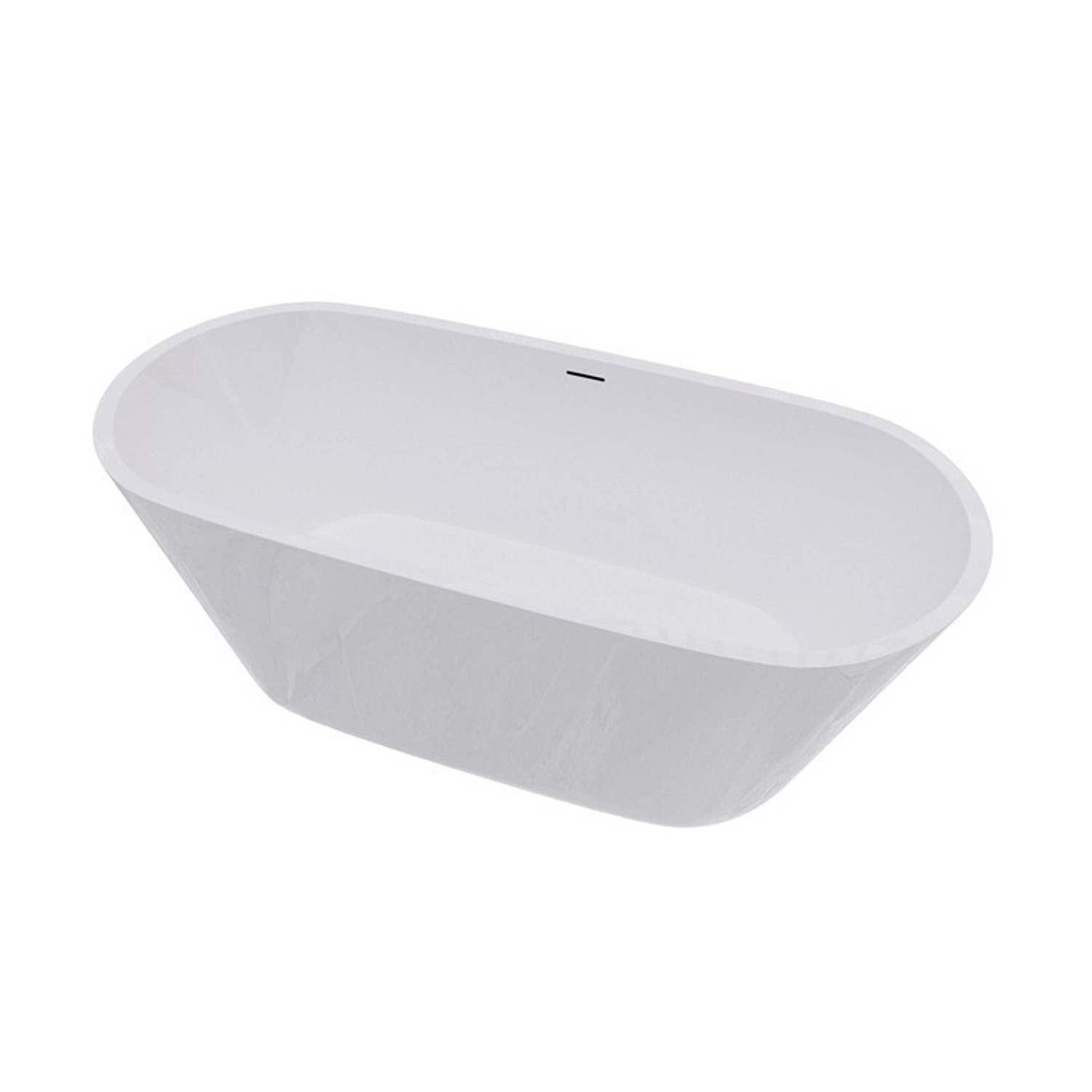 Duschparadies Freistehende Badewanne 170x80cm Oval mit Siphon Acryl Set Acr günstig online kaufen