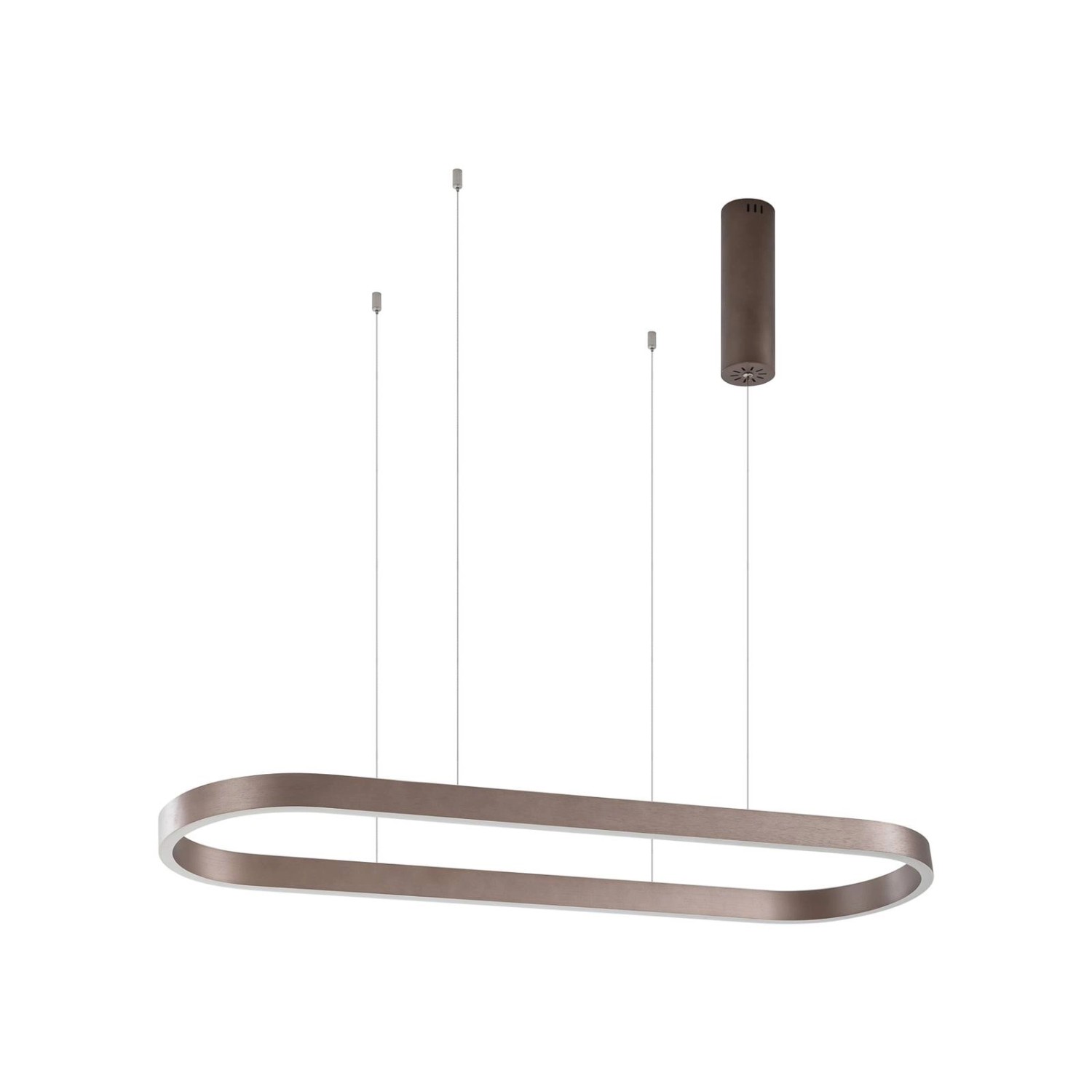 Lucande LED Smart Home Pendelleuchte Melinay 10020398 Dimmbar mit Leselampe Modern in Braun aus Aluminium 1-flammig Wohn...