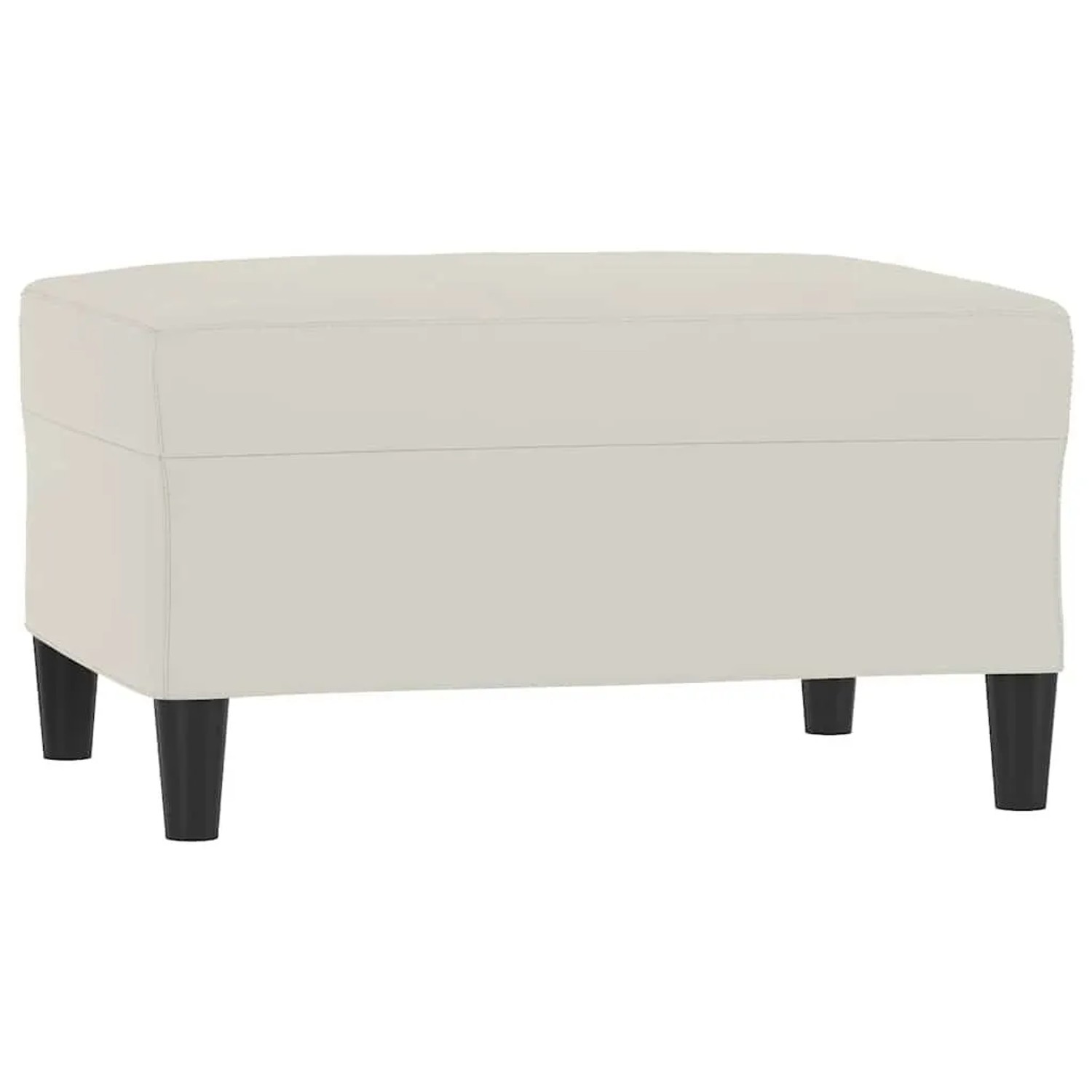vidaXL Fußhocker Creme 70x55x41 cm Samt