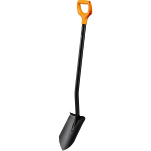 Fiskars Gartenspaten Solid Spitz, 117 cm, mit D-Griff. Ideal für Gartenarbeiten.
