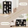 Costway Bücherregal 11 Fächern 74 x 24 x 106 cm Kaffee_5