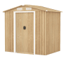 Costway Gerätehaus Metall Natur 196 x 142 x 186 cm