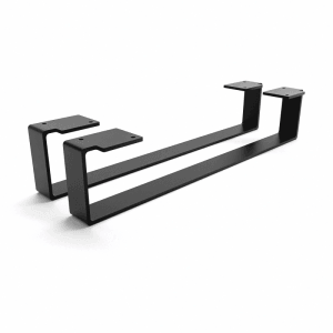 2er Set HEVVA Möbelfüße LUXEMBURG, 10x50 cm, schwarz, für Möbel wie Sideboards und Regale.