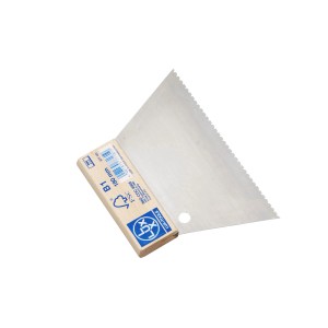 LUX Zahnspachtel Classic, 180mm, mit mittelgrober Zahnung für Leim und Klebstoff.