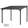 Outsunny Pergola Pavillon, dunkelgrau, wasserdicht und winterfest mit UV-Schutz. Ideal für Garten und Terrasse.