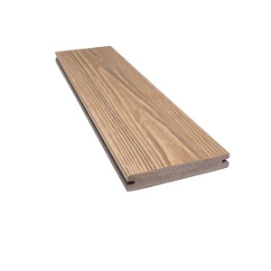 GartenLand WPC Terrassendiele Nova, Garapa-Multicolor, geprägte Holzstruktur, Massivprofil.