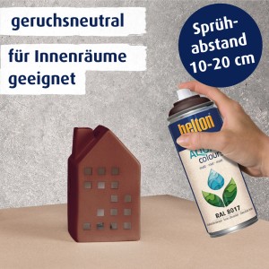 Belton Free AQUAcolours Buntlack Spray, Schokobraun, matt. Geruchsneutral, für Innen & Außen.