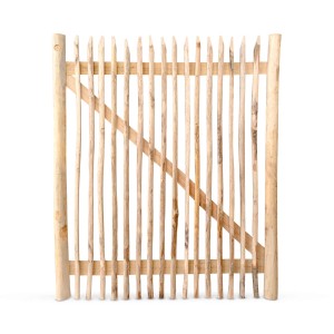 Stiltreu Staketenzaun-Tor aus Edelkastanie, 150x175 cm, für Zäune & Sichtschutz.