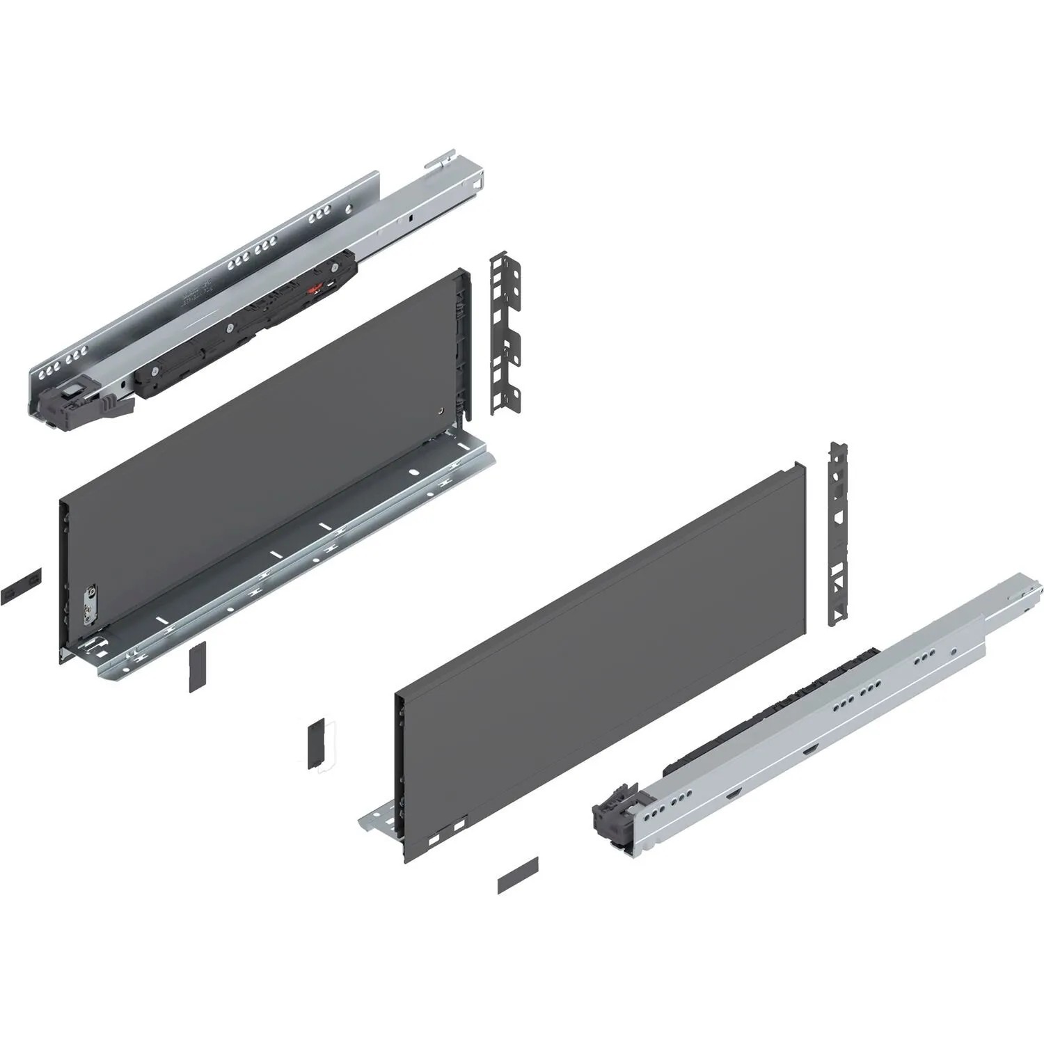 Blum Legrabox Pure Set Höhe C Tip-On Vollauszug 500 mm 70 kg Oriongrau 1 Paar