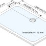 Technische Zeichnung Schulte Duschwannen-Set ExpressPlus Extraflach Rechteck 120x80 cm mit Maßangaben.