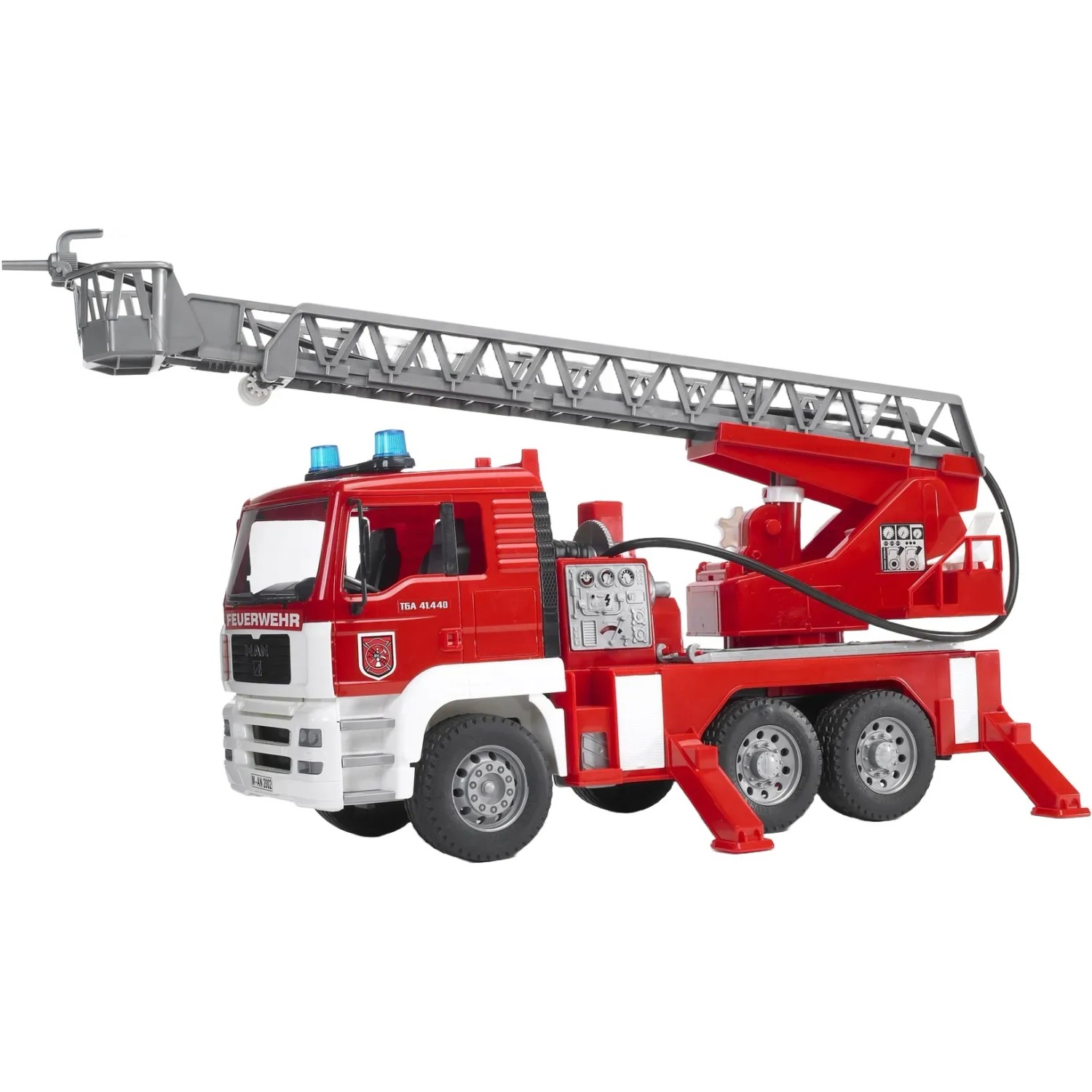spielzeug feuerwehr Bruder Feuerwehr MAN TGA Drehleiter Licht & Sound 1:16 kaufen bei OBI
