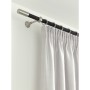 Gardinia Gardinenringe Windsor Edelstahloptik (10er-Pack) an Gardinenstange mit Vorhang.