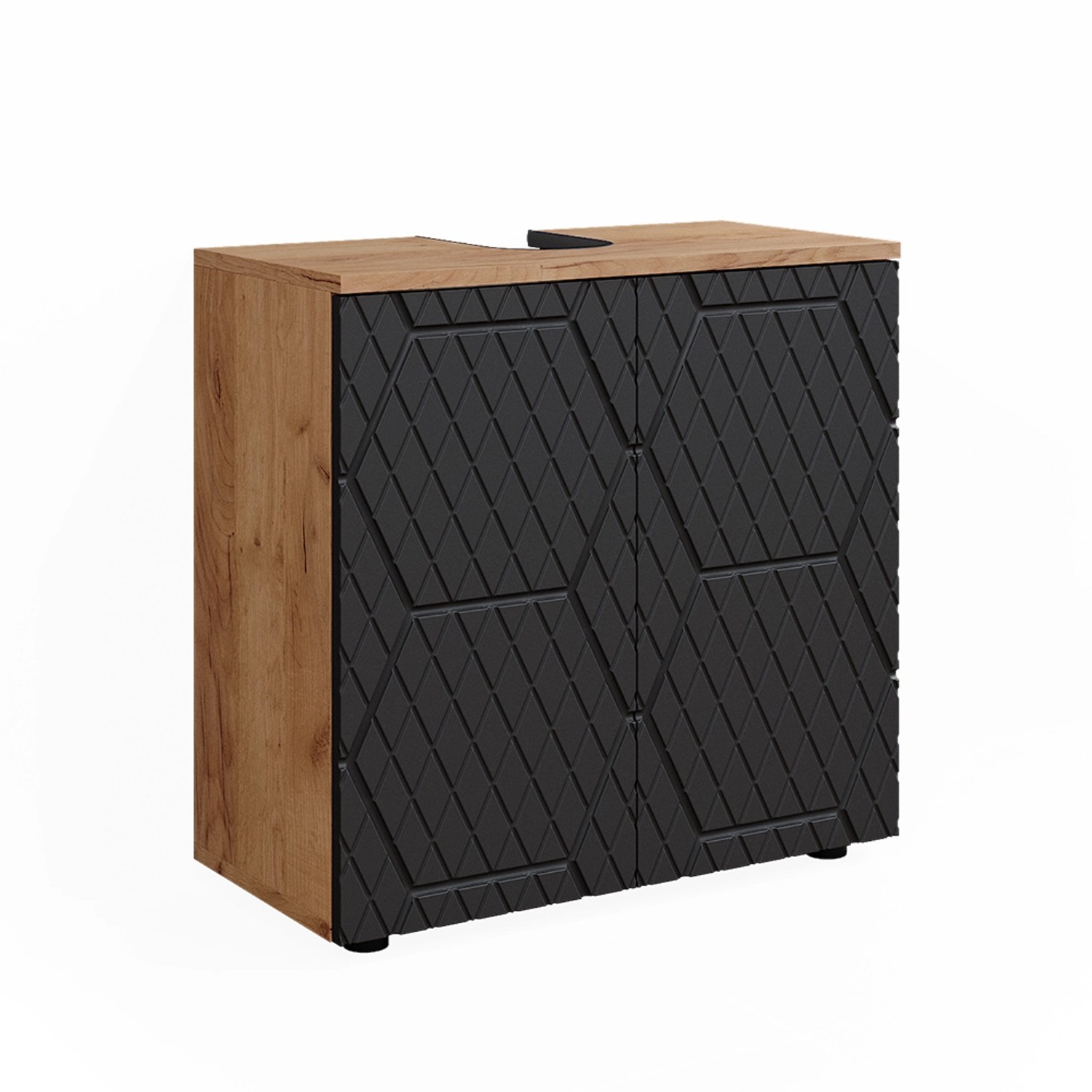 Thumbnail - Vicco Waschbeckenunterschrank Irma Goldkraft Eiche/Anthrazit 60 x 59 cm