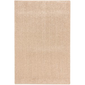 Naturfarbener Snapstyle Hochflor Teppich Mona, 100x200cm, weicher Velours für Wohnbereiche.