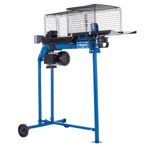 Scheppach HL760LS Holzspalter 7 t mit Untergestell und Transporträdern.