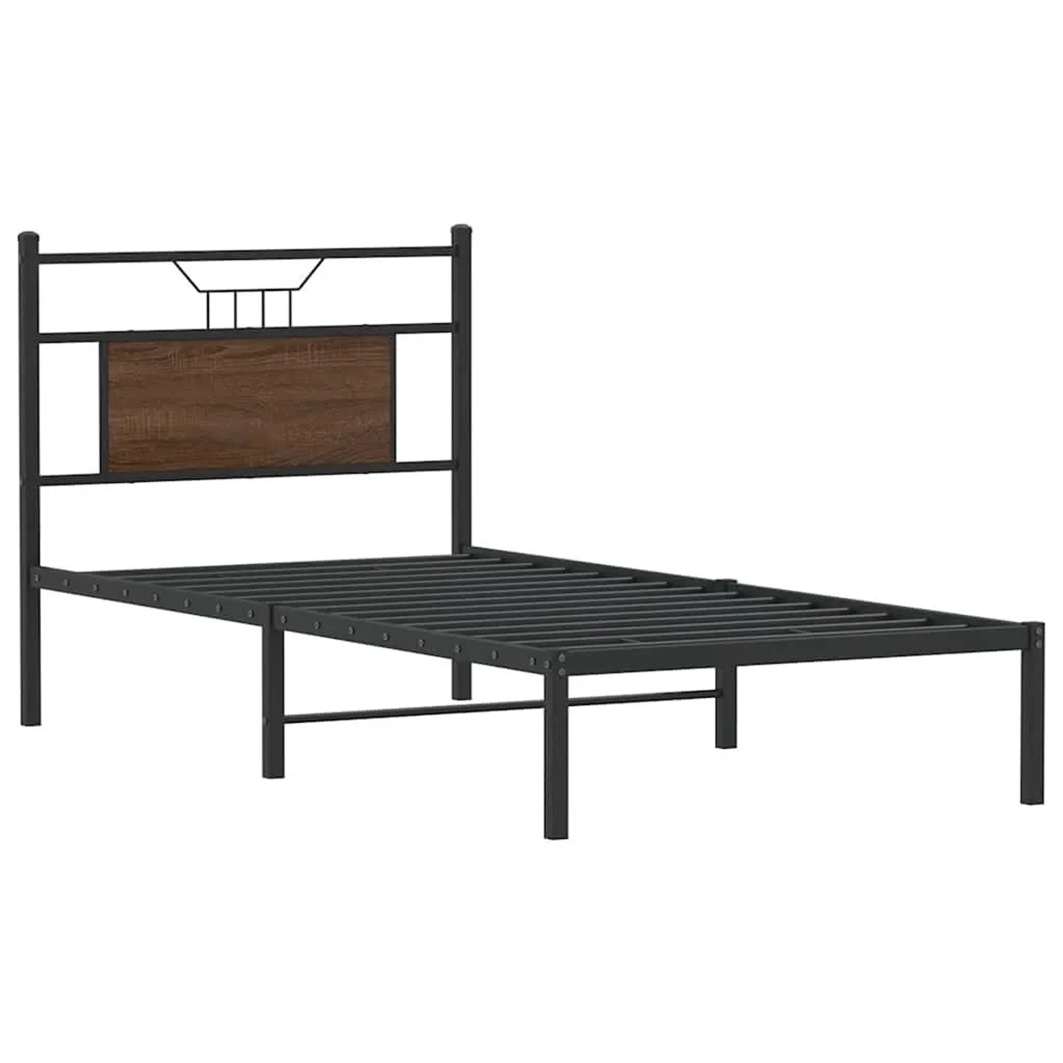 vidaXL Bettgestell ohne Matratze Braun Eiche 90x200 cm Holzwerkstoff 410683 günstig online kaufen