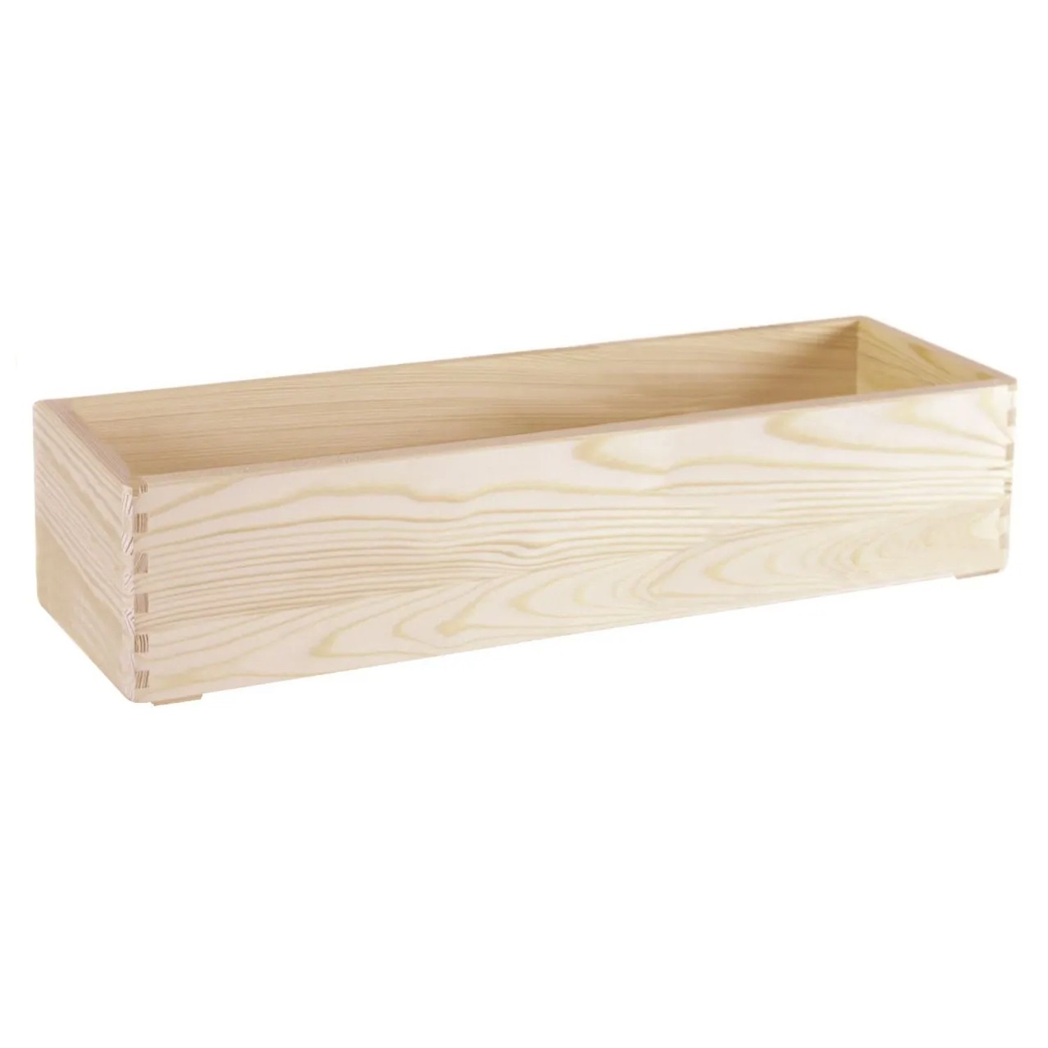 HolzFee Holzkiste Stapelbar Schmal 59 x 15 x 14 cm Fensterbank-Kiste Blumenkasten Holz