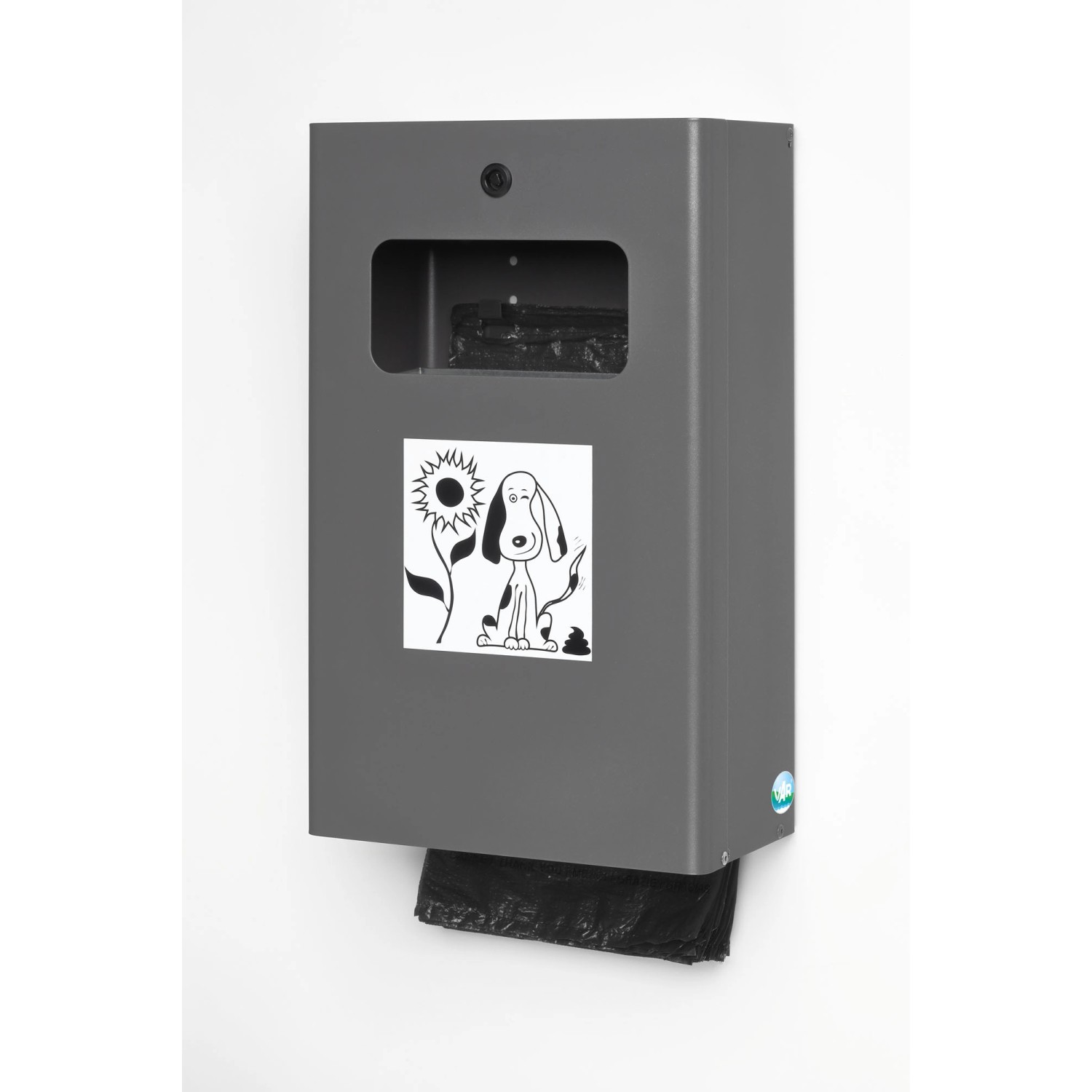PROREGAL Robuster Kombiascher Mit Hundekotbeutelspender Wand Oder Rohrmonta günstig online kaufen