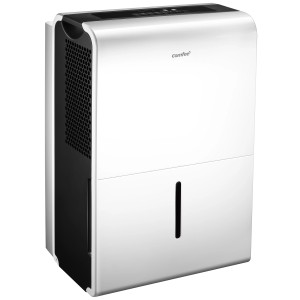 Weißer Comfee Luftentfeuchter MDDP-30DEN7 mit LED-Display und Wasserstandsanzeige.
