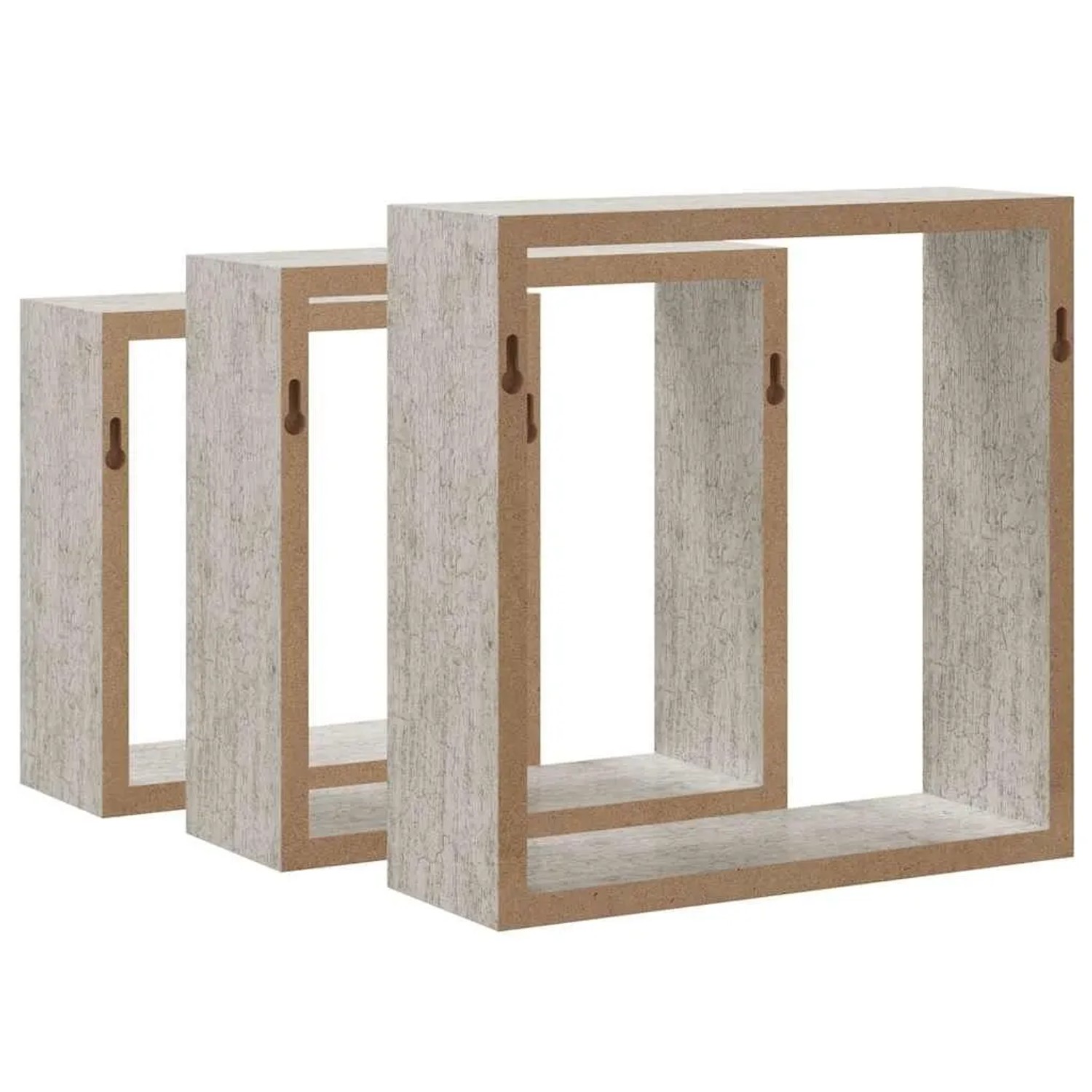 vidaXL Würfelregale 3 Stk Betongrau 326721_7