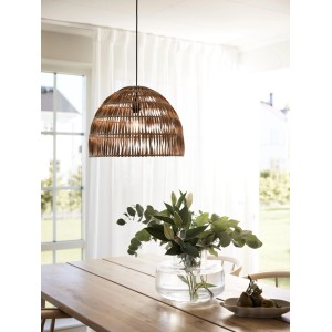 PR Home Lace Pendelleuchte aus Rattan, handgefertigt, skandinavisches Design für gemütliche Atmosphäre.