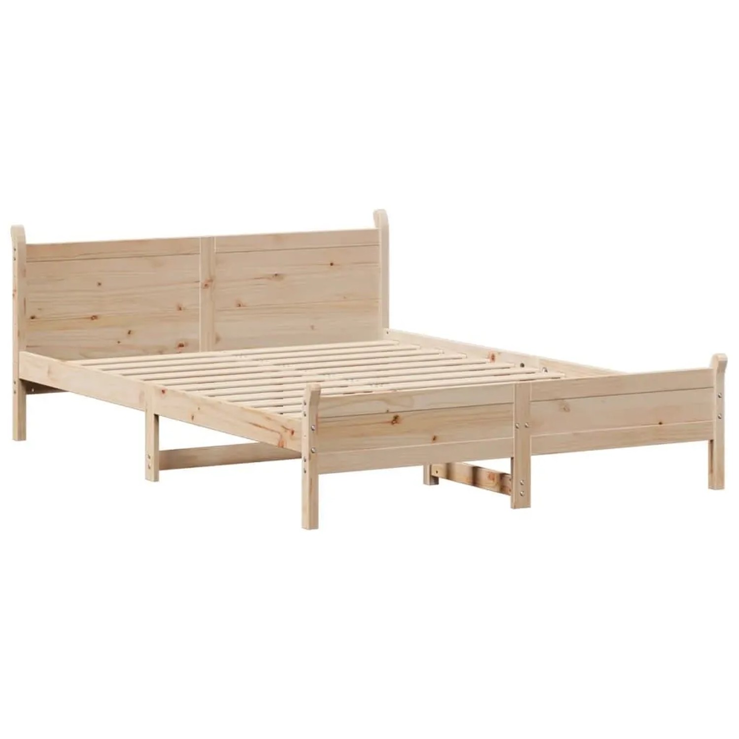 vidaXL Massivholzbett ohne Matratze 135x190 cm Kiefernholz 855606 günstig online kaufen